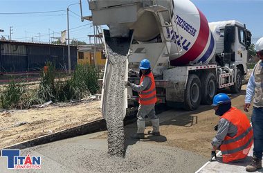 Vaciado de concreto con mixer